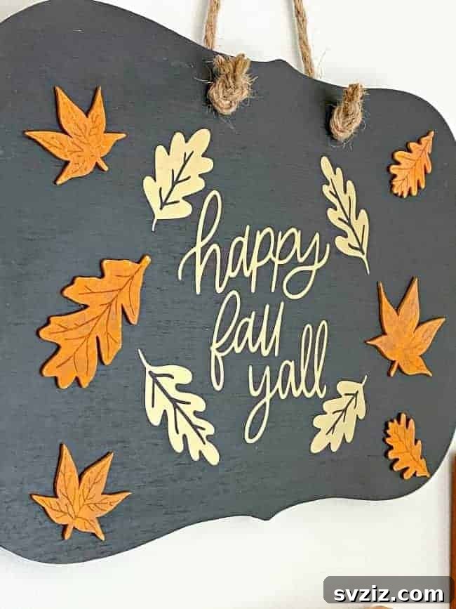 Easy & Cute Fall Chalkboard Sign for Decor