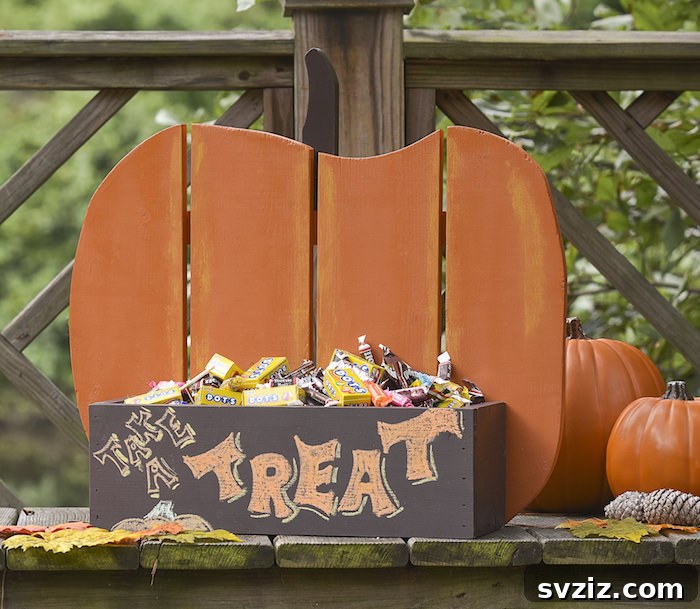 Rustic Wooden Pumpkin Stand for Porch Decor