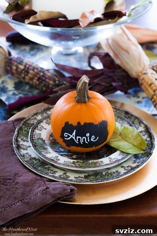 Adorable Pumpkin Place Cards for Fall Entertaining
