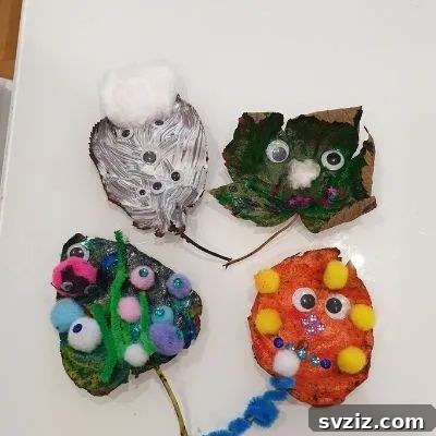 27 Delightful Autumn Crafts for Little Ones 9 Whimsical Fall Leaf Monster Craft for creative toddlers