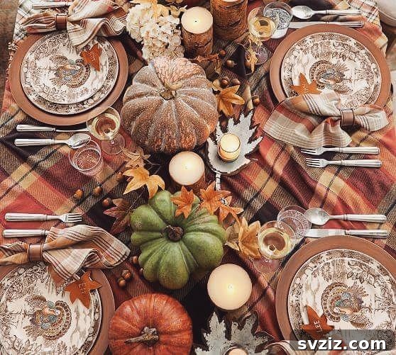 21 Elegant Fall Rustic Wedding Tabletop Concepts 23 Cozy Fall Flannel Wedding Tablescape with Plaid Linens and Themed Plates
