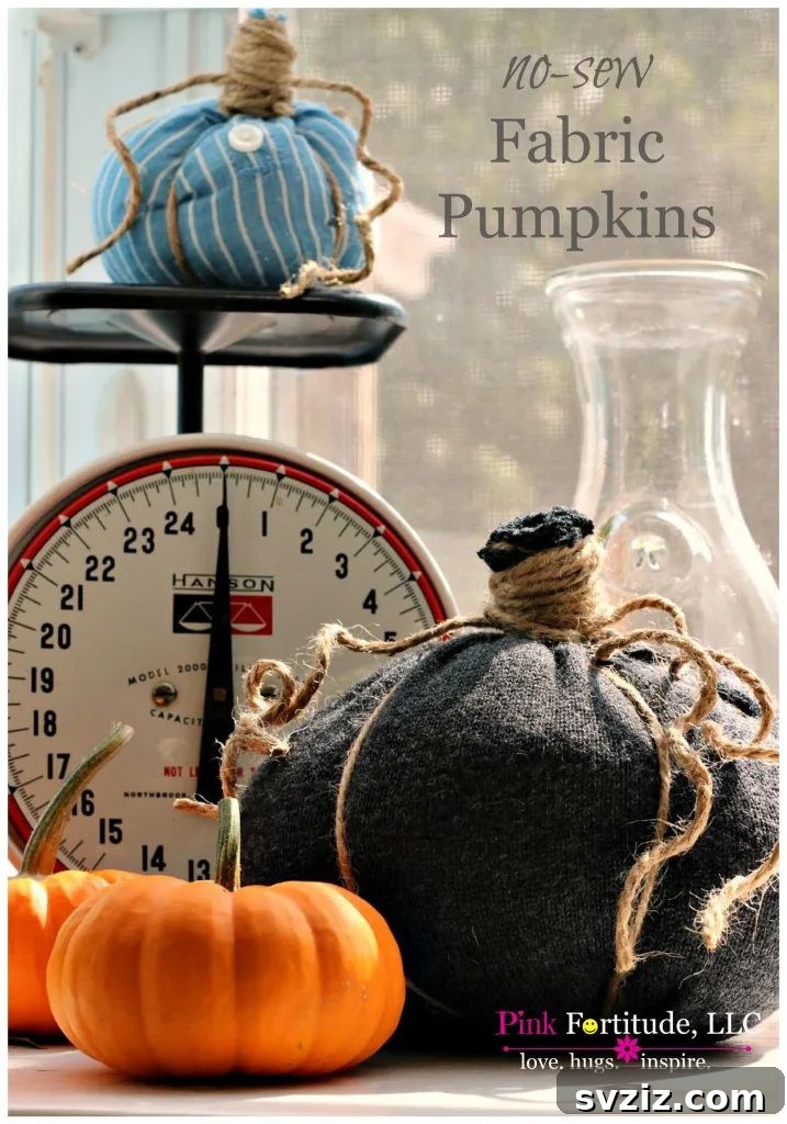 31 Chic Fall DIY Projects for Adult Homes 27 Creative no-sew DIY fabric pumpkins made from old shirts, perfect for upcycling and fall decor.