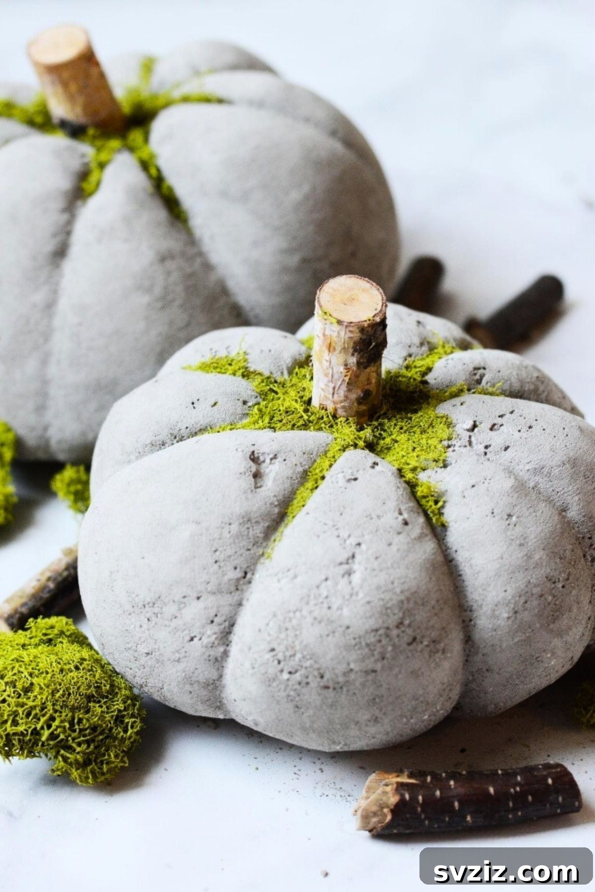31 Chic Fall DIY Projects for Adult Homes 31 Unique DIY concrete pumpkins, offering a modern industrial twist to traditional fall decor.