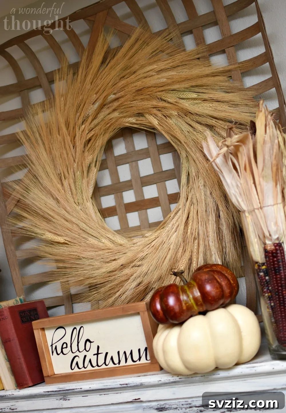 31 Chic Fall DIY Projects for Adult Homes 9 Rustic DIY wheat wreath, a perfect autumn accent for any front door.