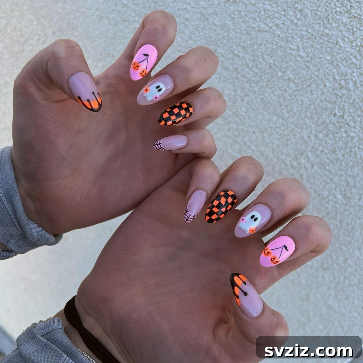 3. Perfect Pink Halloween Nails
