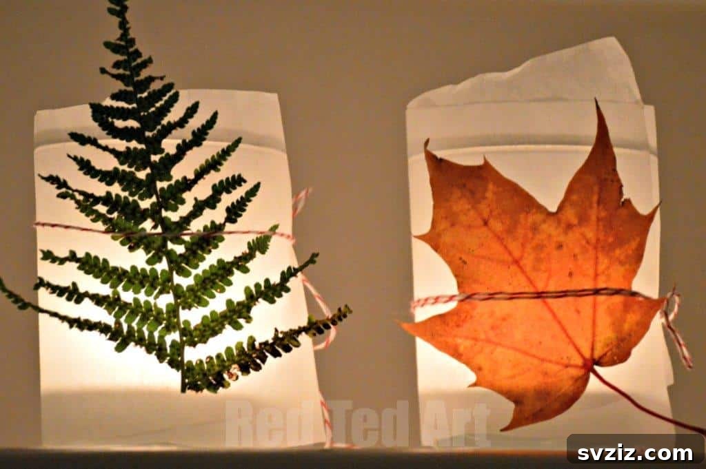 Thanksgiving Lantern Craft made with a jar and autumn leaves