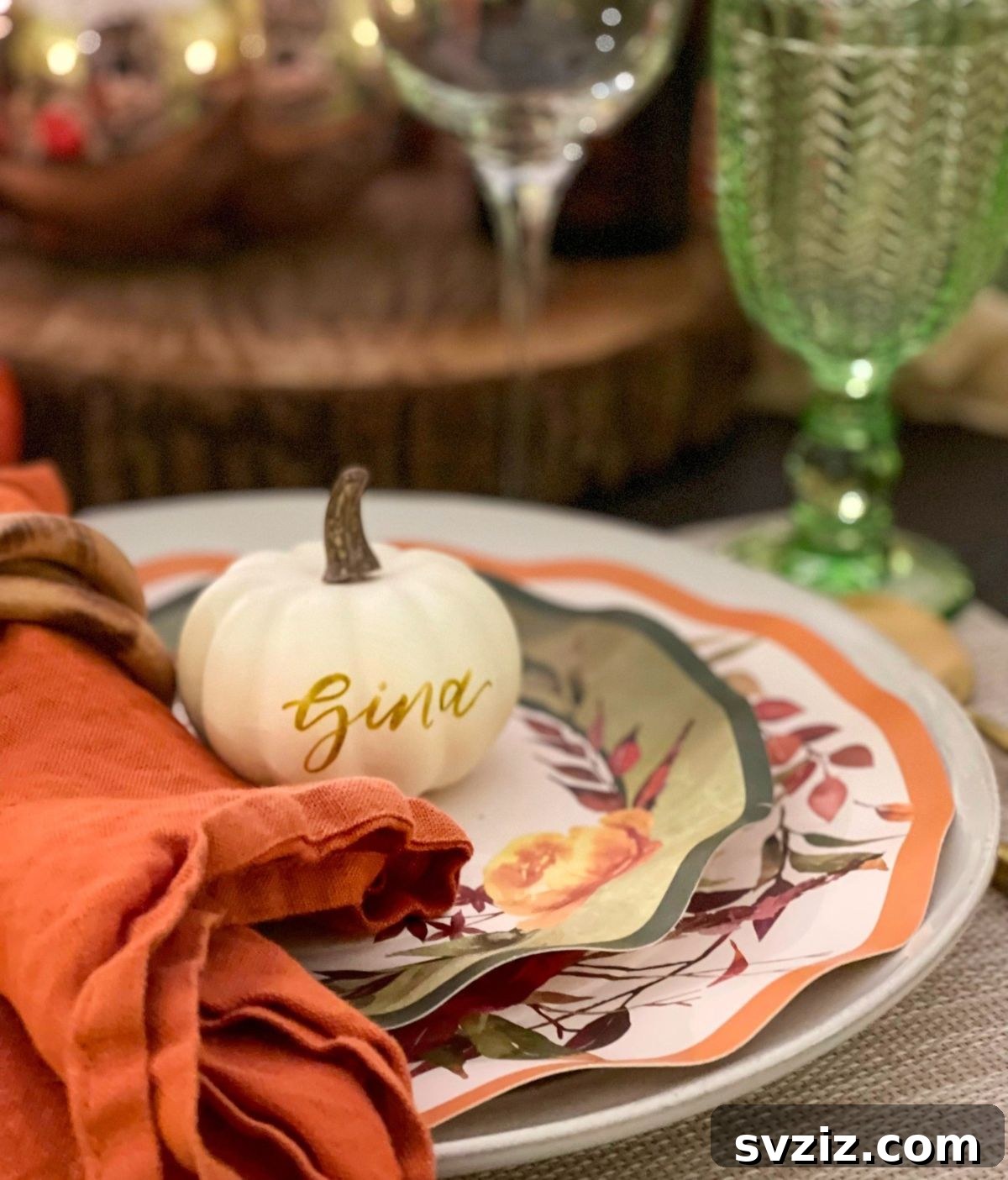 14. Pumpkin Place Cards