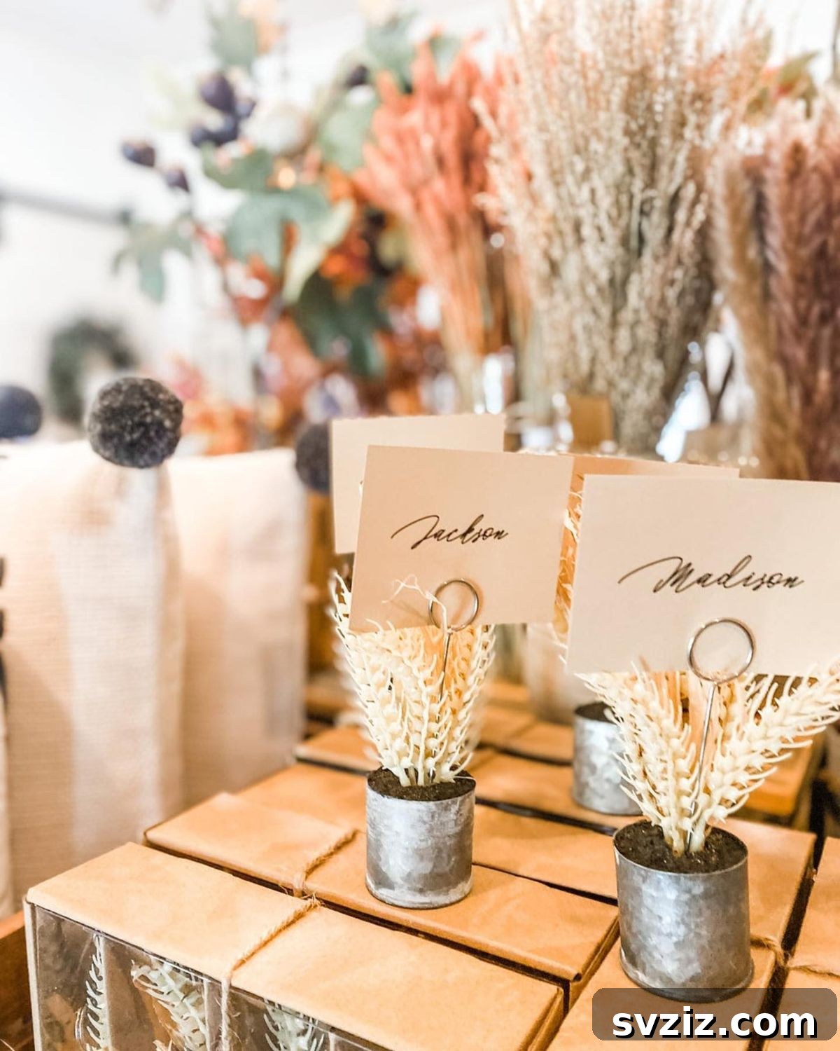 16. Mini Dried Floral Place Settings