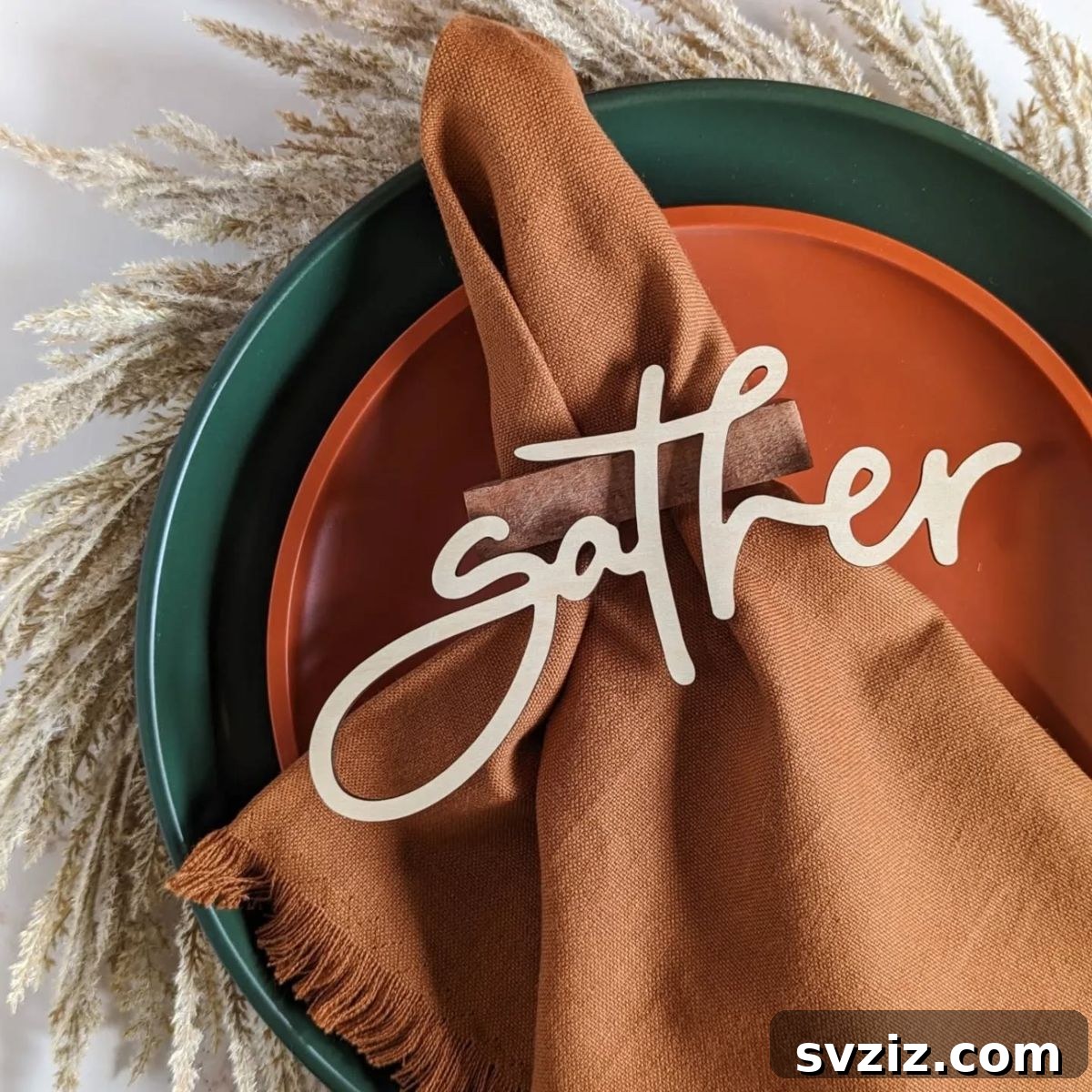 18. “Gather,” Napkin holders