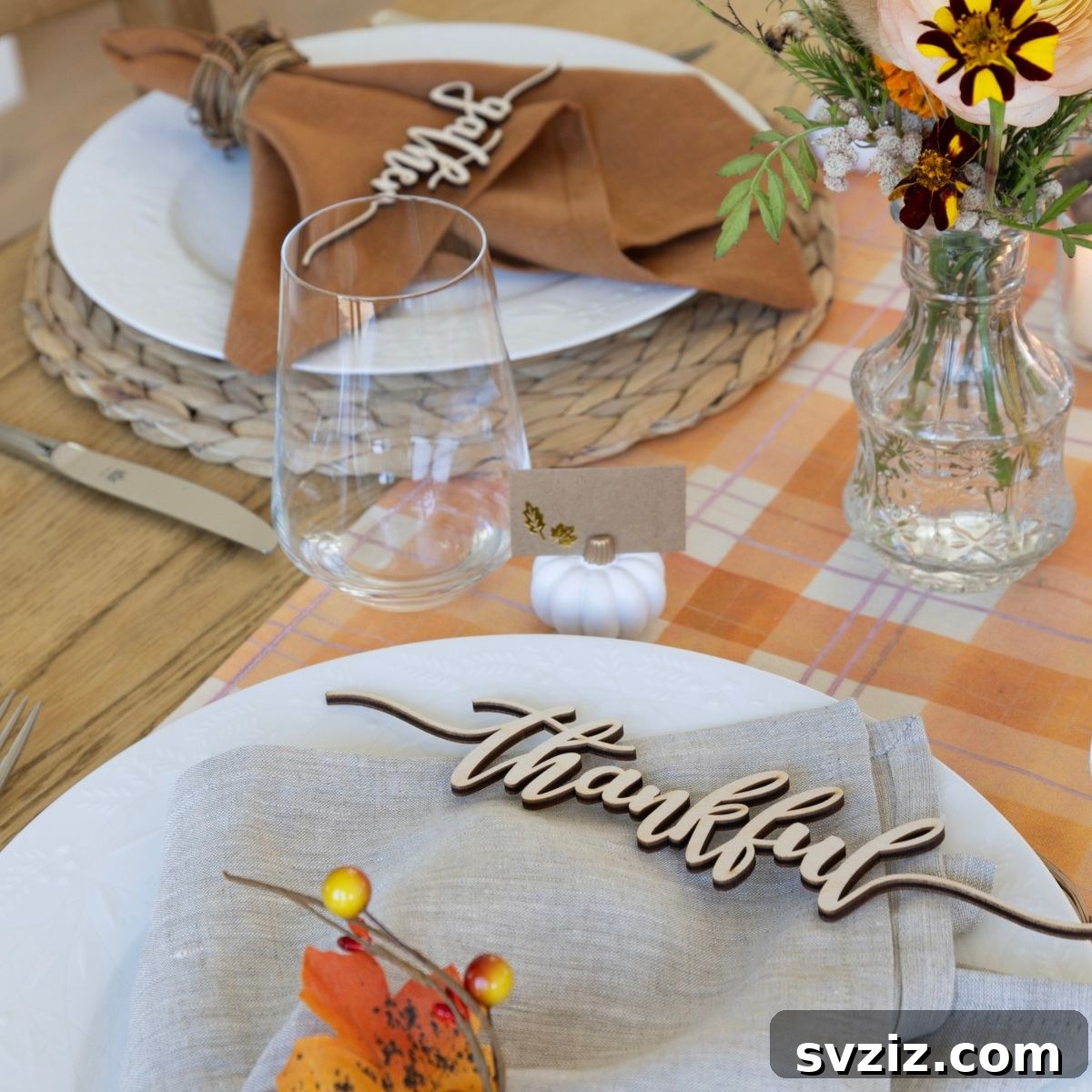 5. “Thankful,” Place Settings
