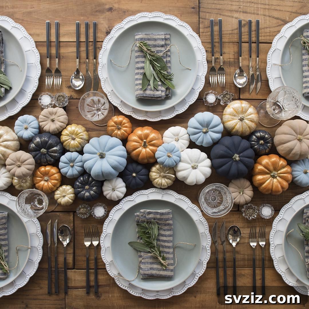 8. Colorful Mini Pumpkins