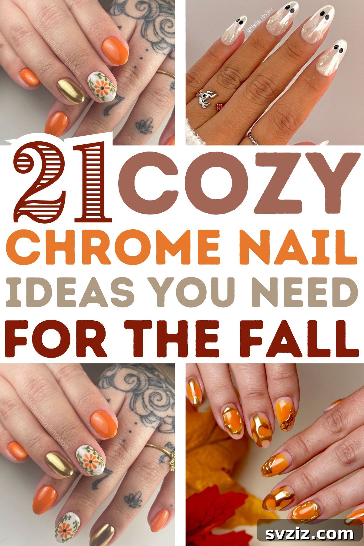 Gleaming Chrome Nail Art for Autumn 2 chrome nail ideas for fall