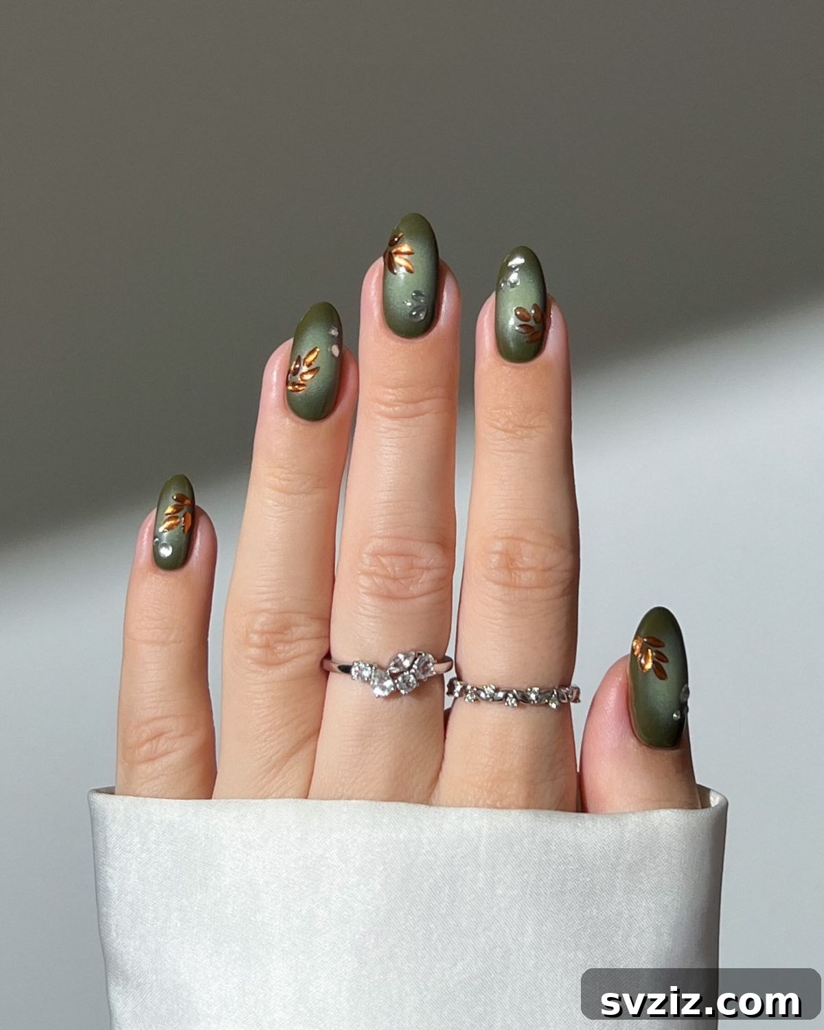 Gleaming Chrome Nail Art for Autumn 13 11. Glowing Green Chrome Nails