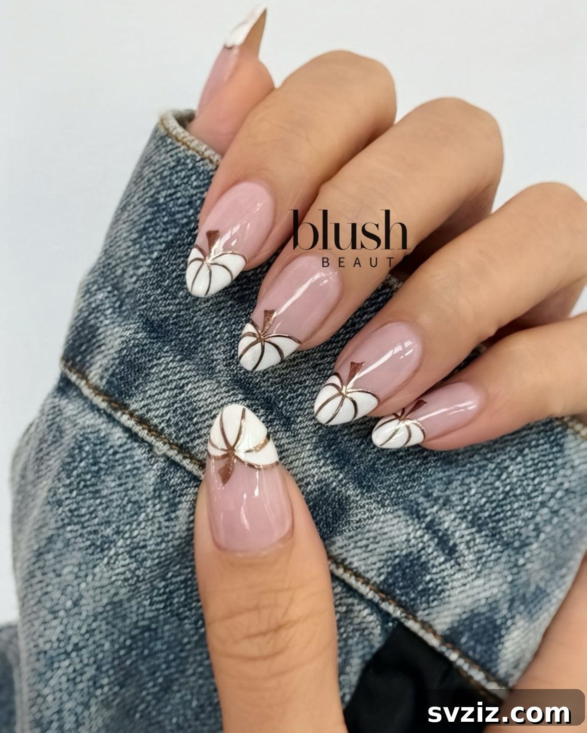 Gleaming Chrome Nail Art for Autumn 8 6. Chrome Pumpkin Tips