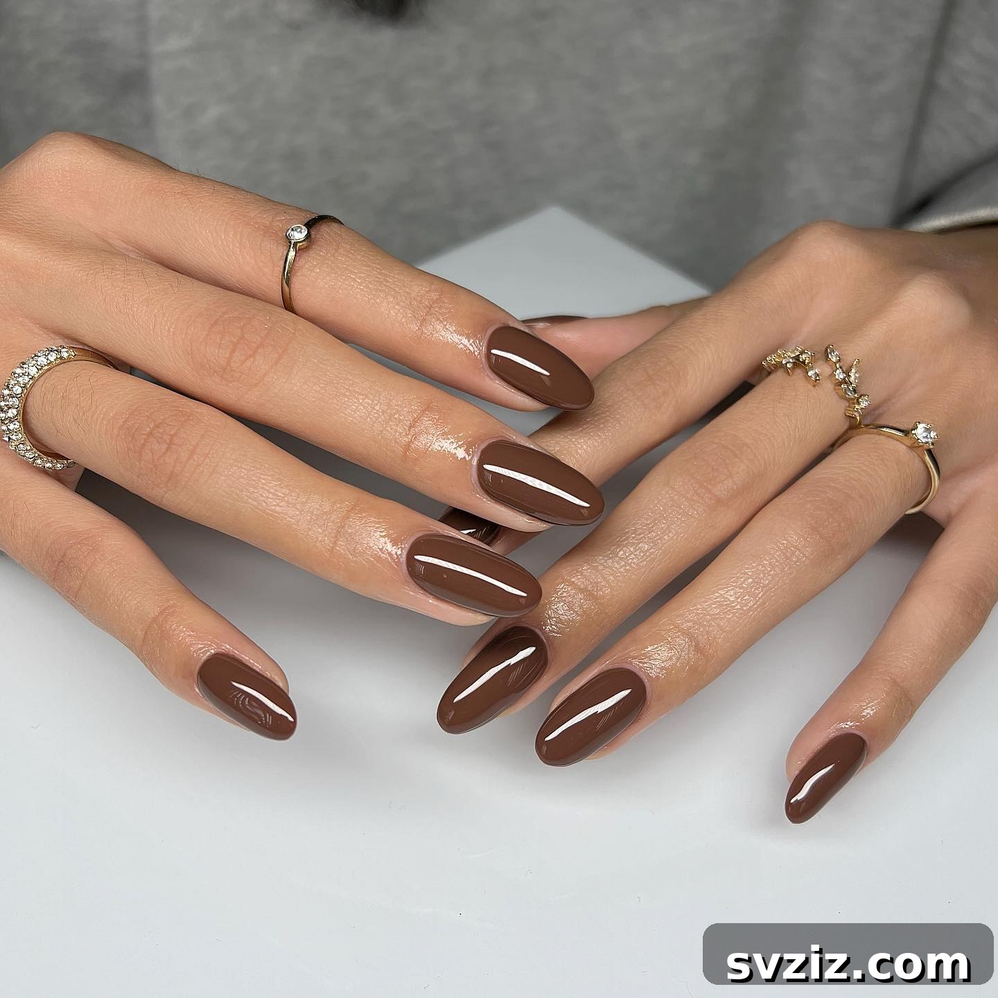 Simple Brown Manicure for Fall