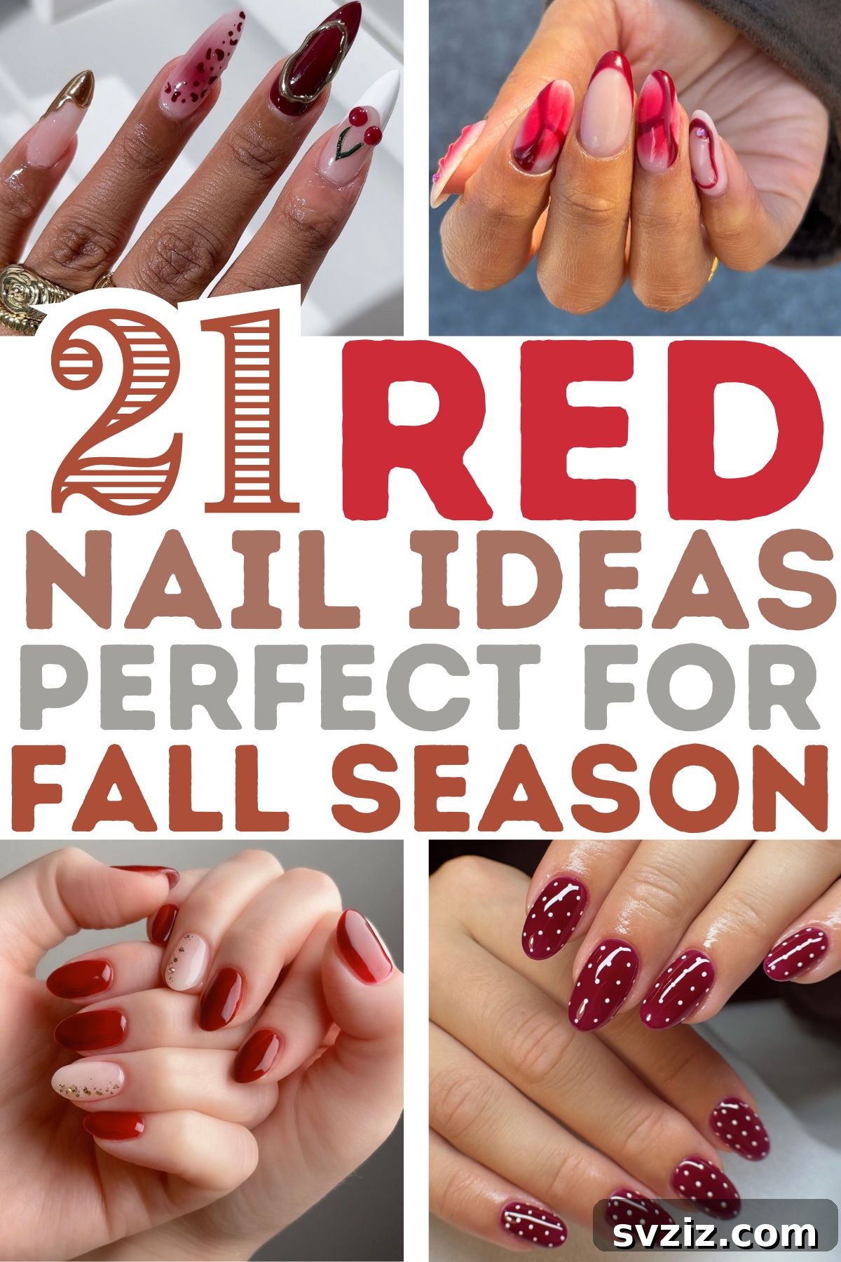 fall red nail ideas