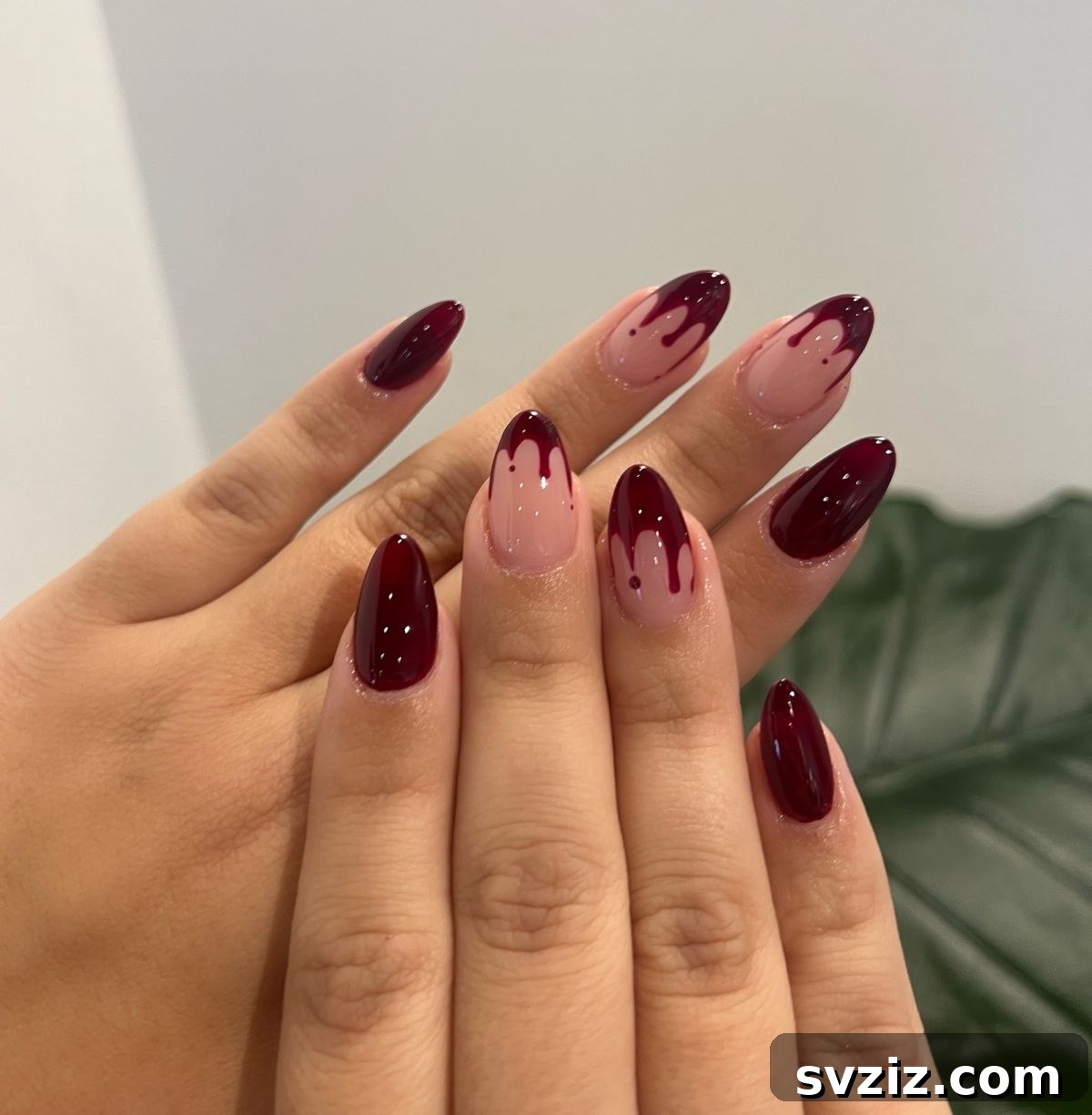 9. Spooky Red Nails