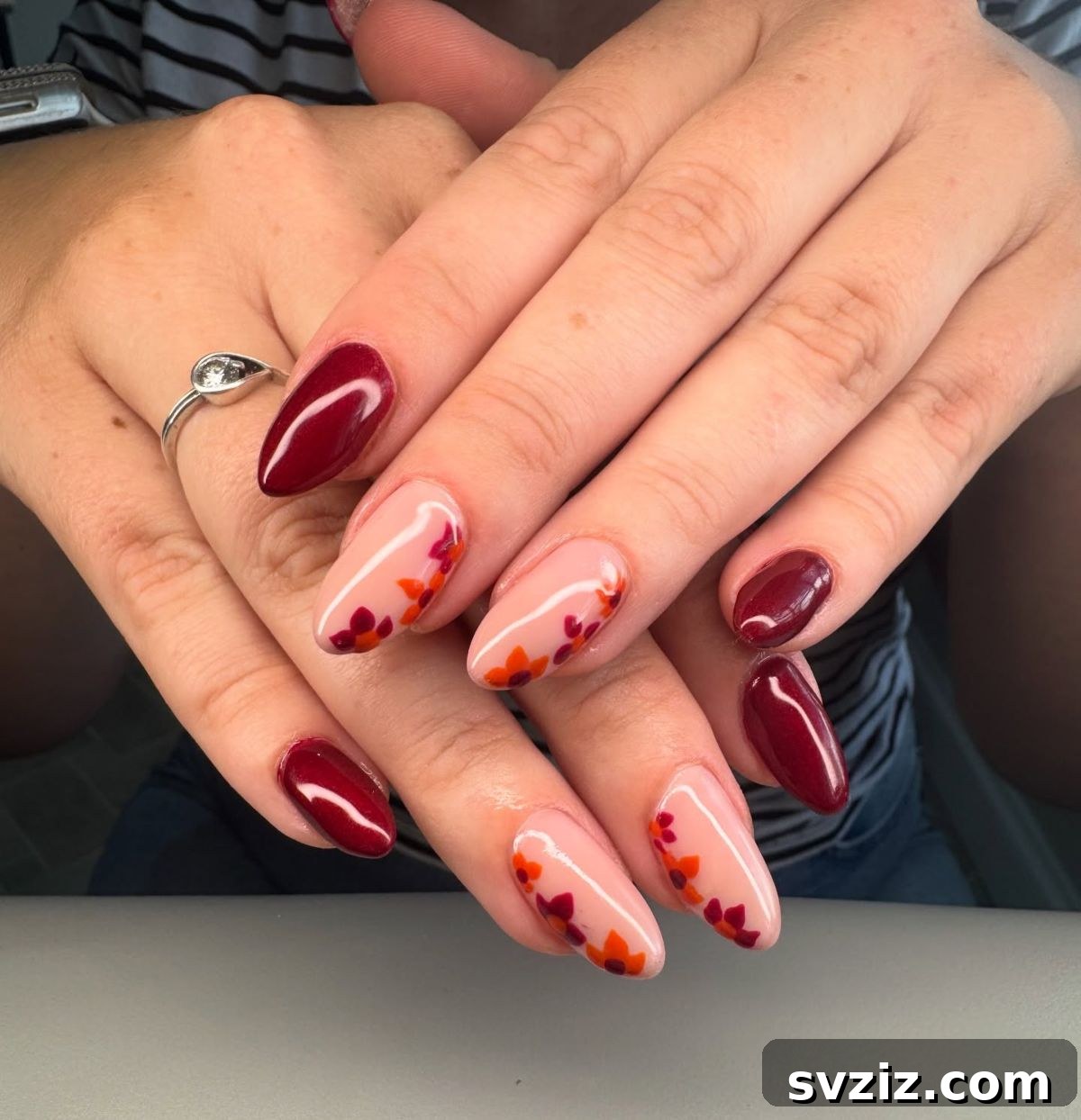 8. Orange and Red Florals