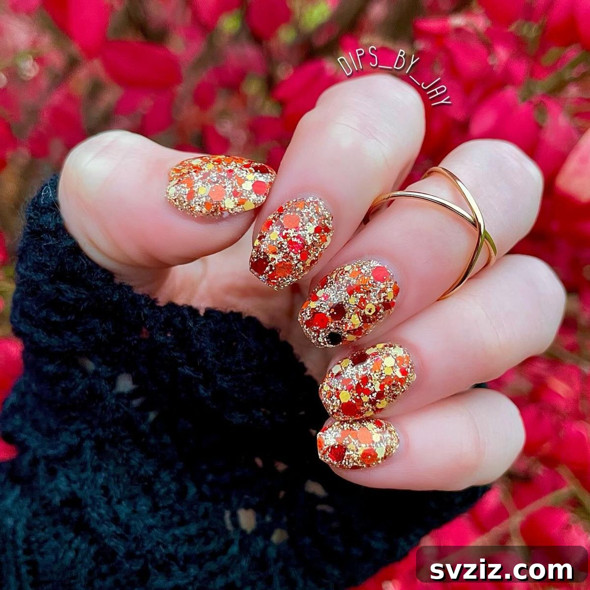 Get Festive Fingers: 21 Adorable Thanksgiving Nail Ideas 22 Eye-Catching Sparkly Thanksgiving Nail Design