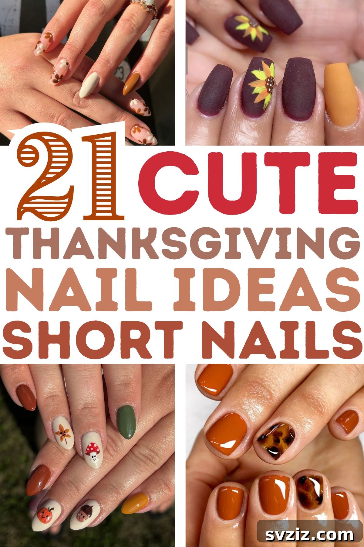 Stunning Thanksgiving Nail Designs for Short Nails