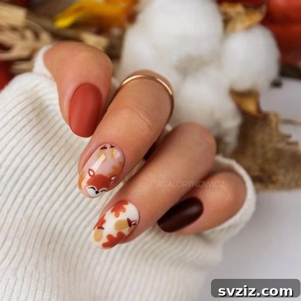 4. Foxy Fall Manicure
