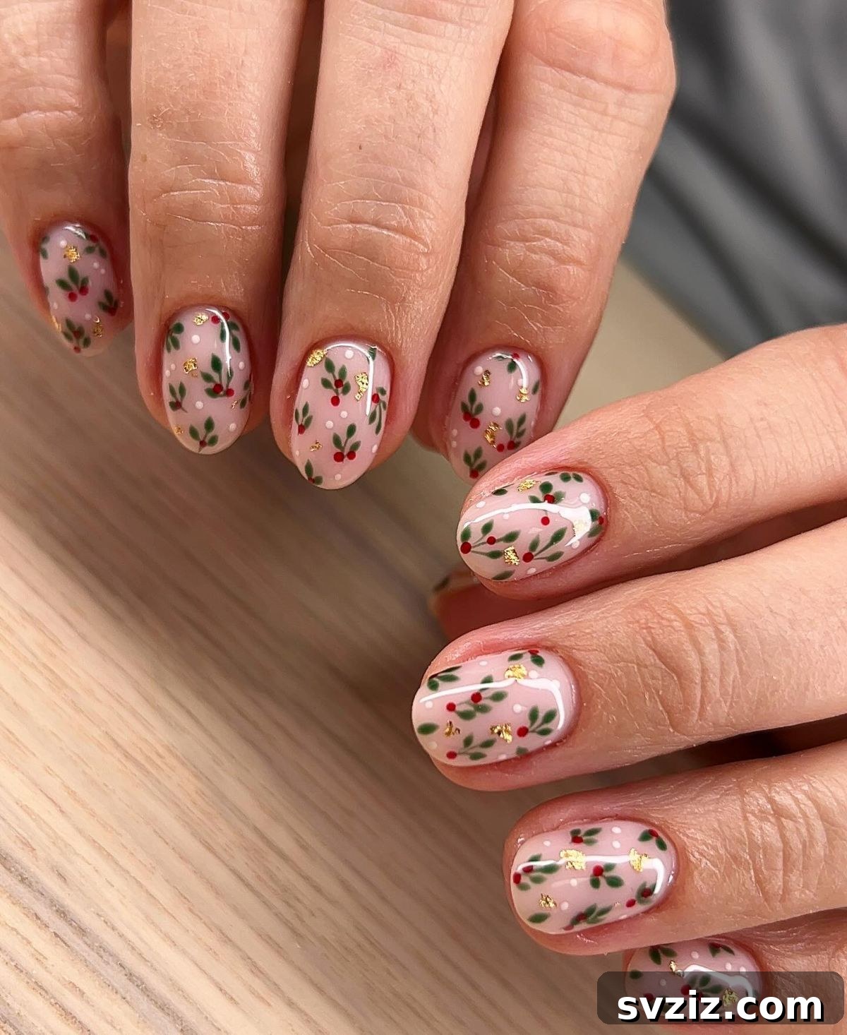 9. Holly Jolly Christmas Nails