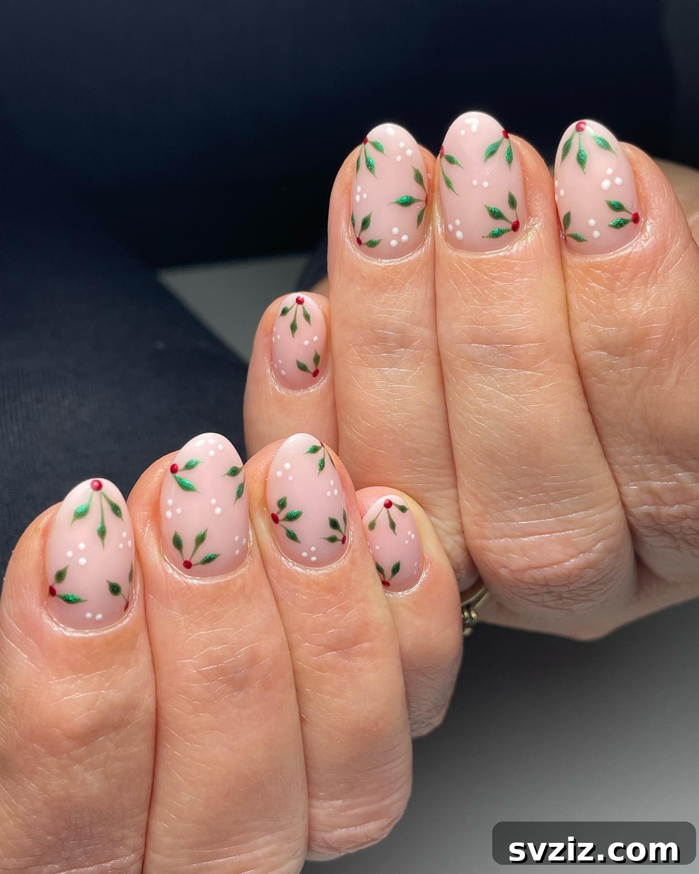 16. Elegant and Understated Holly Manicure
