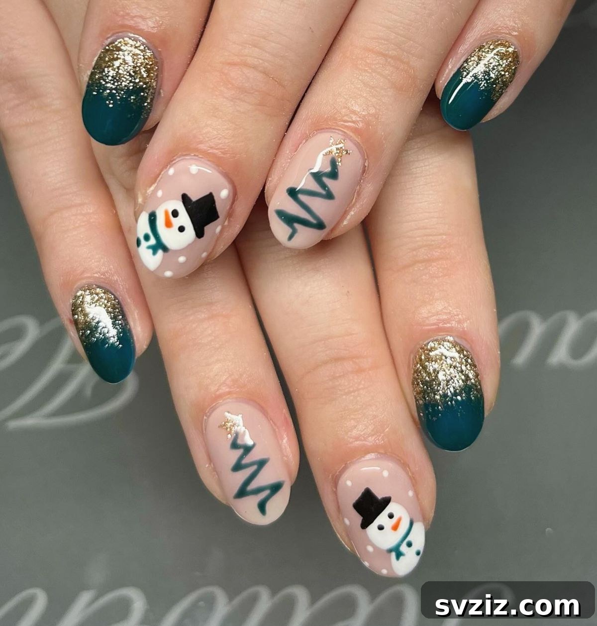 21. Glitzy Teal and Gold