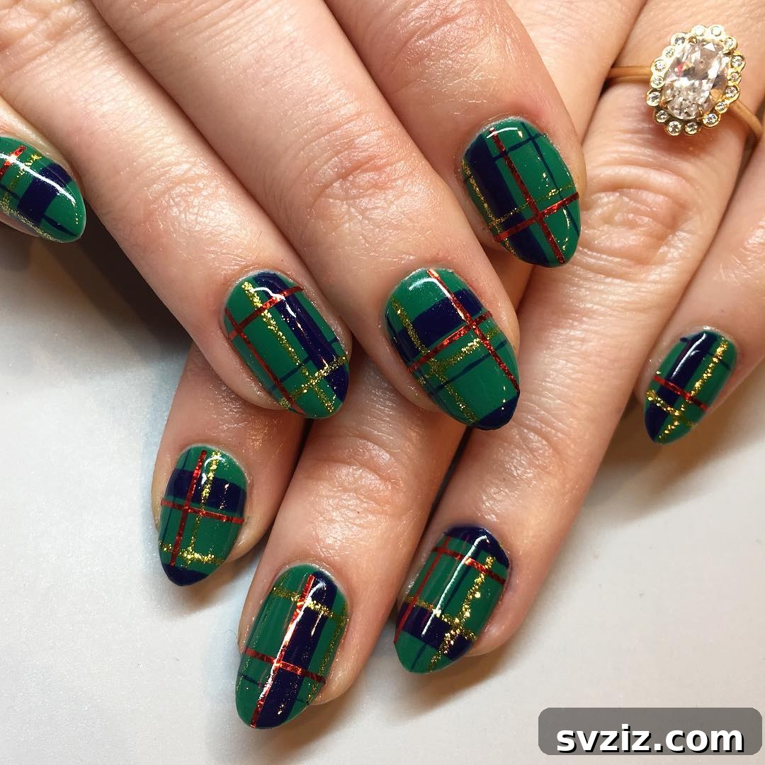 4. Green Holiday Plaid
