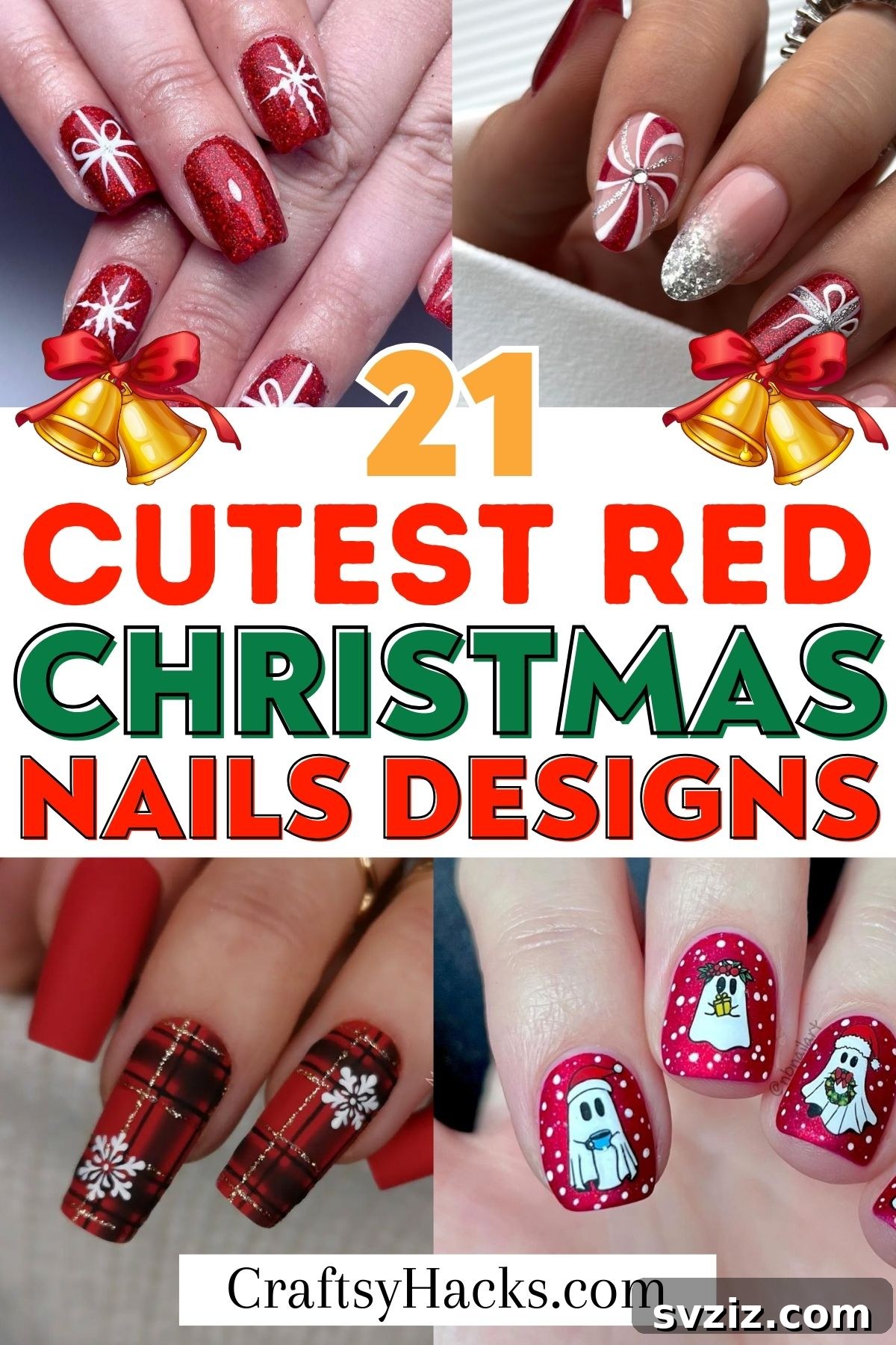 Festive Red Christmas Nail Art Ideas to Inspire Your Holiday Look 2 red christmas nail ideas