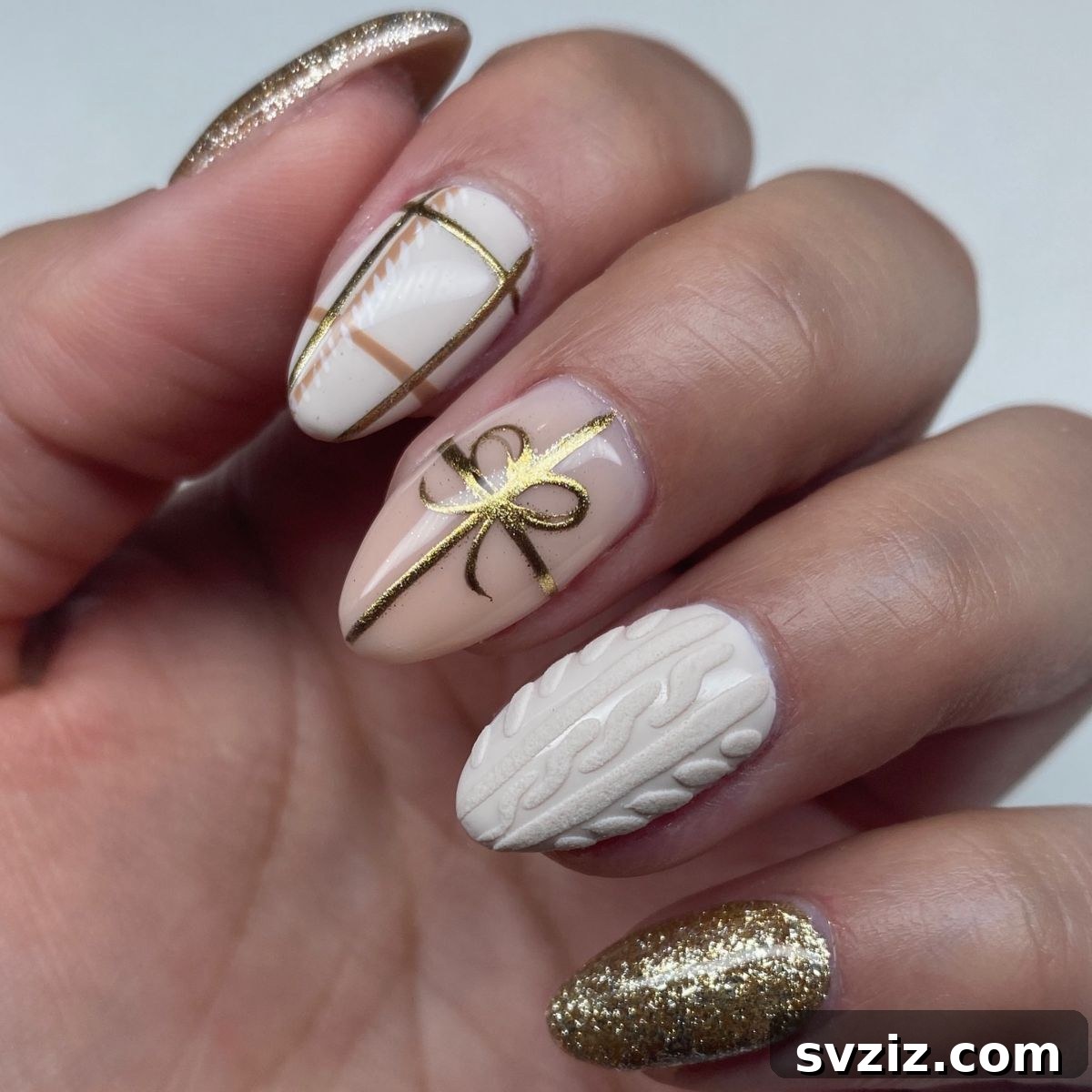 14. White with Gold Designs