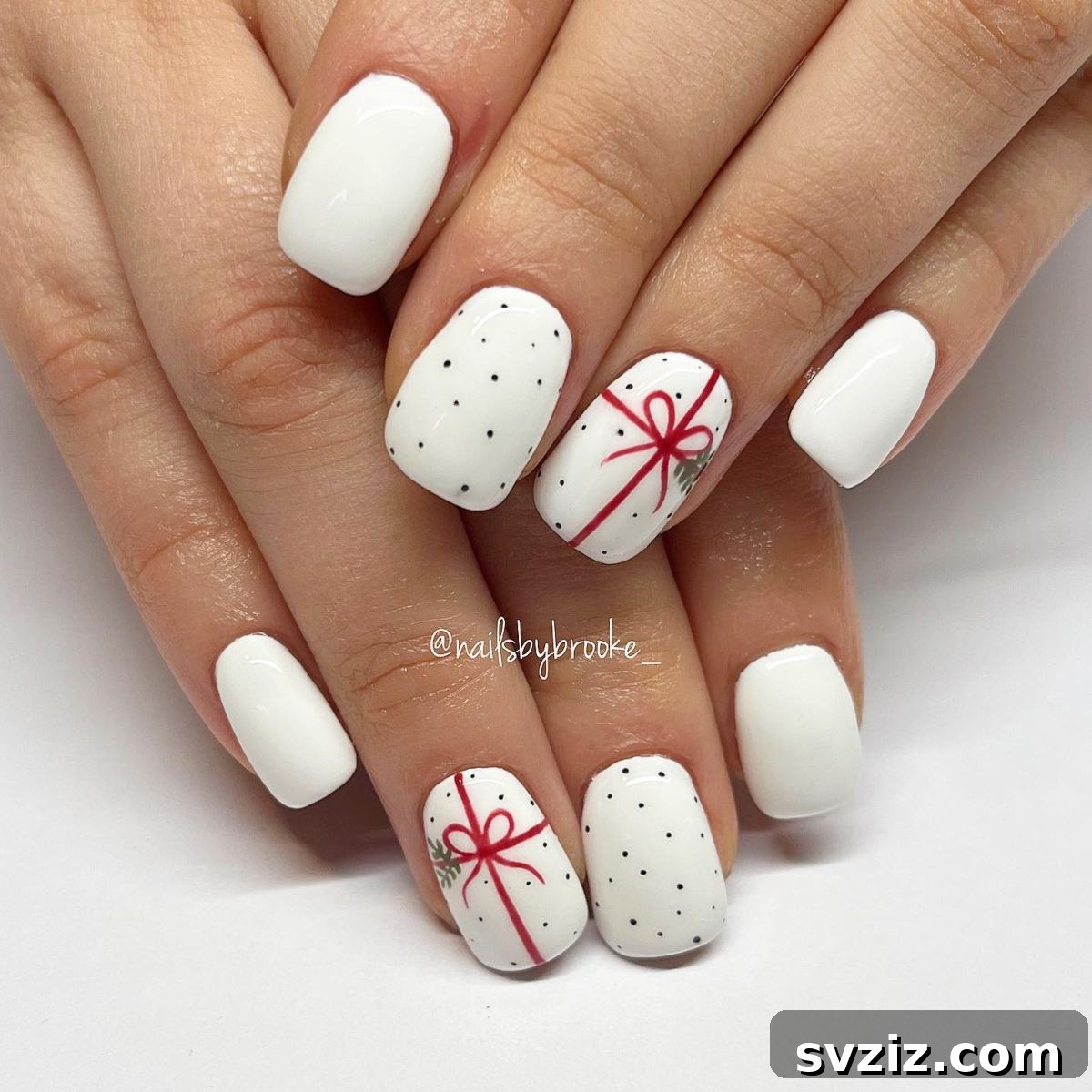 5. Adorable White Manicure