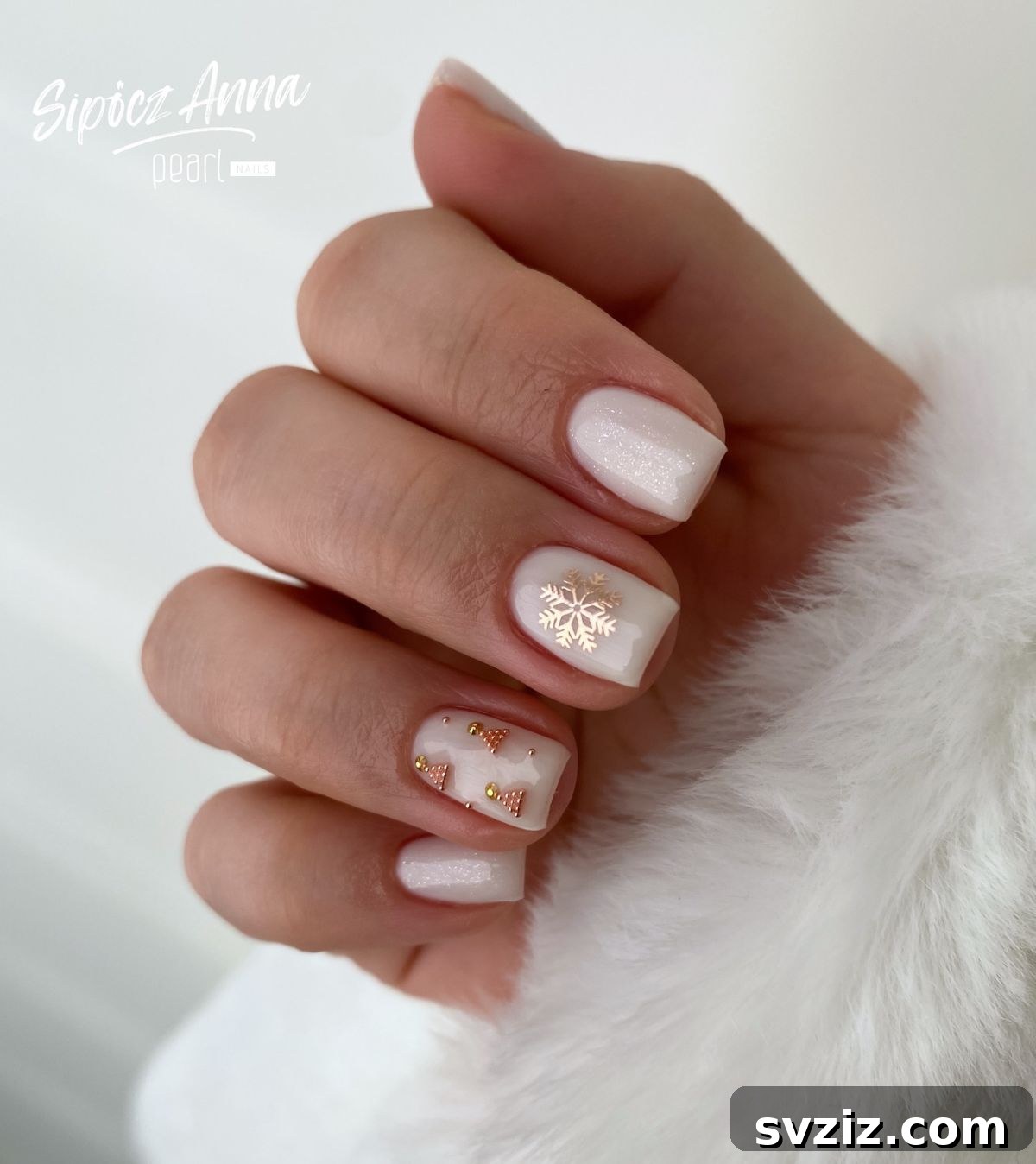 6. Gold Snowflake Accents
