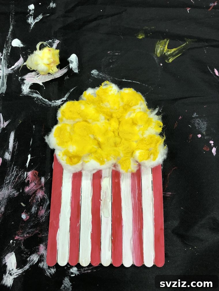 Fluffy Popcorn Craft