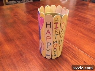 Popsicle Stick Pen Holder