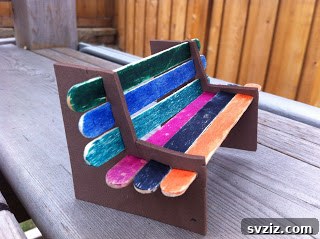 Popsicle Stick Craft Bench