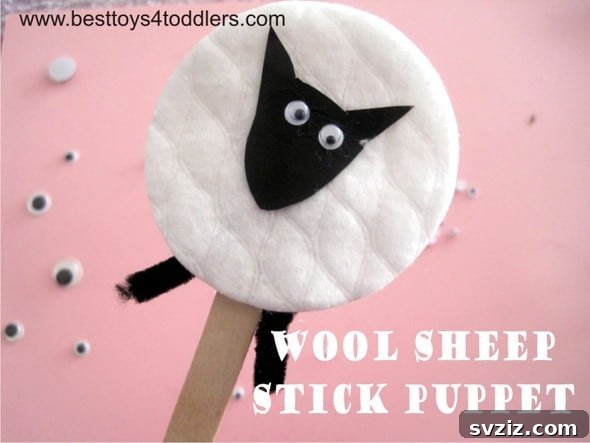 Sheep Stick Puppet