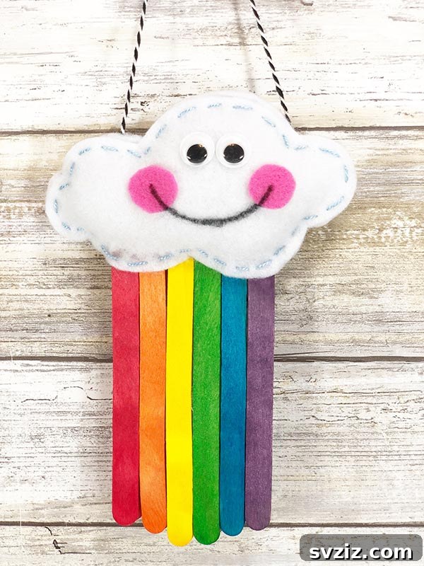Rainbow and Cloud Felt Craft