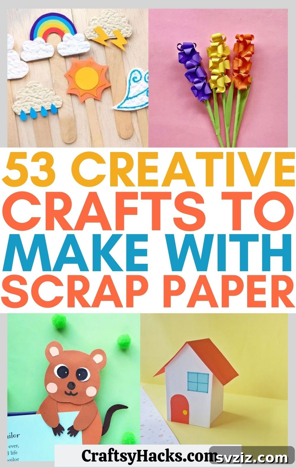 53 Paper Craft Ideas to Spark Your Imagination 2 Diverse collection of vibrant DIY paper crafts, showcasing creative ideas for all ages.