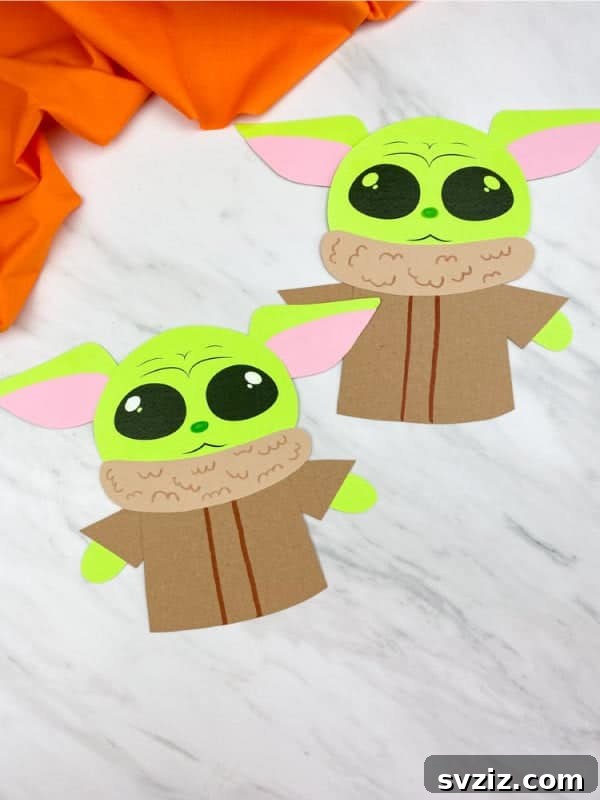 53 Paper Craft Ideas to Spark Your Imagination 15 Cute DIY Baby Yoda craft from paper