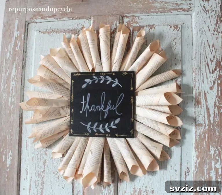 53 Paper Craft Ideas to Spark Your Imagination 26 Elegant DIY book wreath made from old book pages