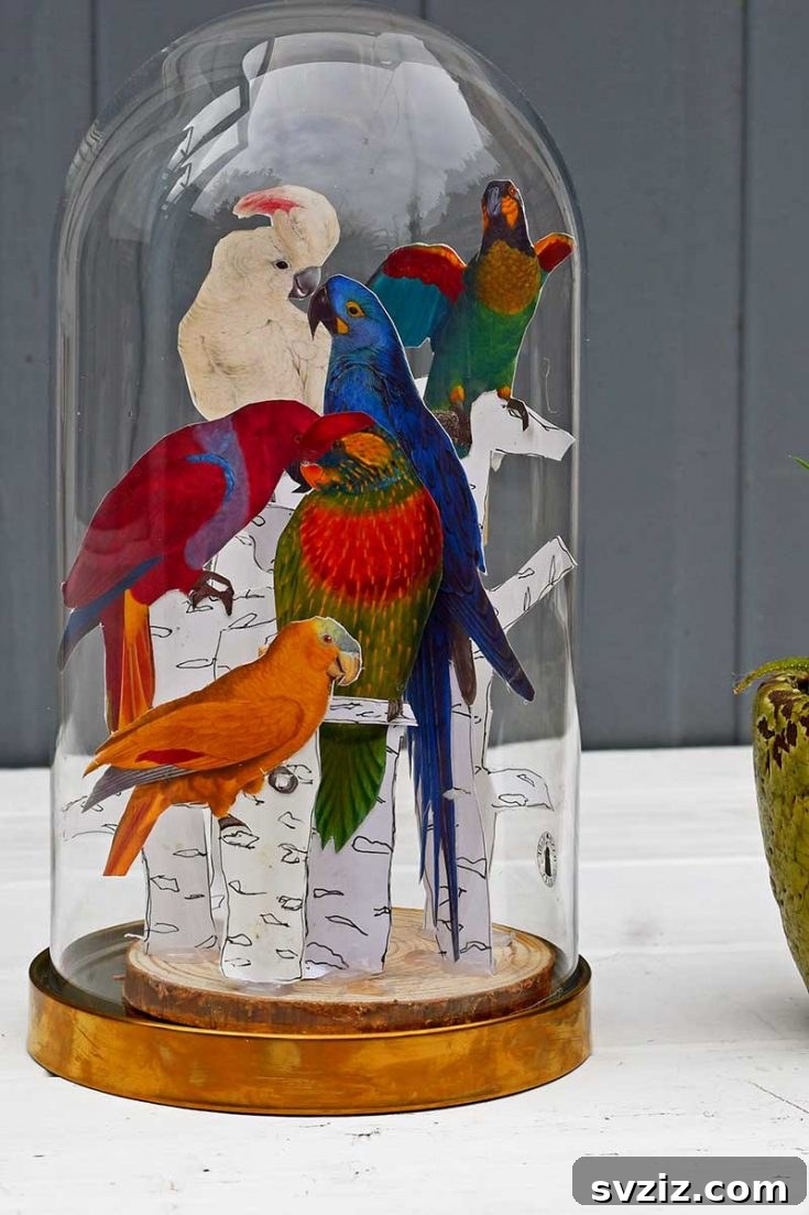 53 Paper Craft Ideas to Spark Your Imagination 29 Colorful tropical parrot paper craft for home decor
