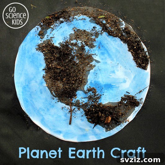 53 Paper Craft Ideas to Spark Your Imagination 46 Interactive Planet Earth craft for kids with natural elements