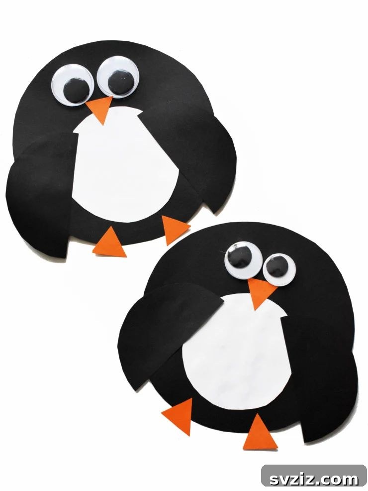 53 Paper Craft Ideas to Spark Your Imagination 47 Simple and cute paper penguin craft for kids