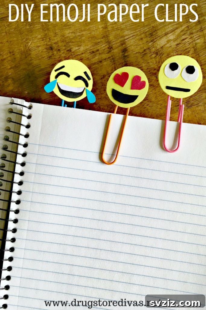 53 Paper Craft Ideas to Spark Your Imagination 9 Handmade emoji paper clips for office or school