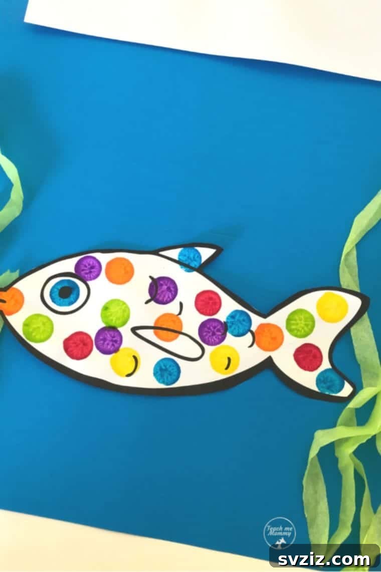 Dabbed Fish Craft for children