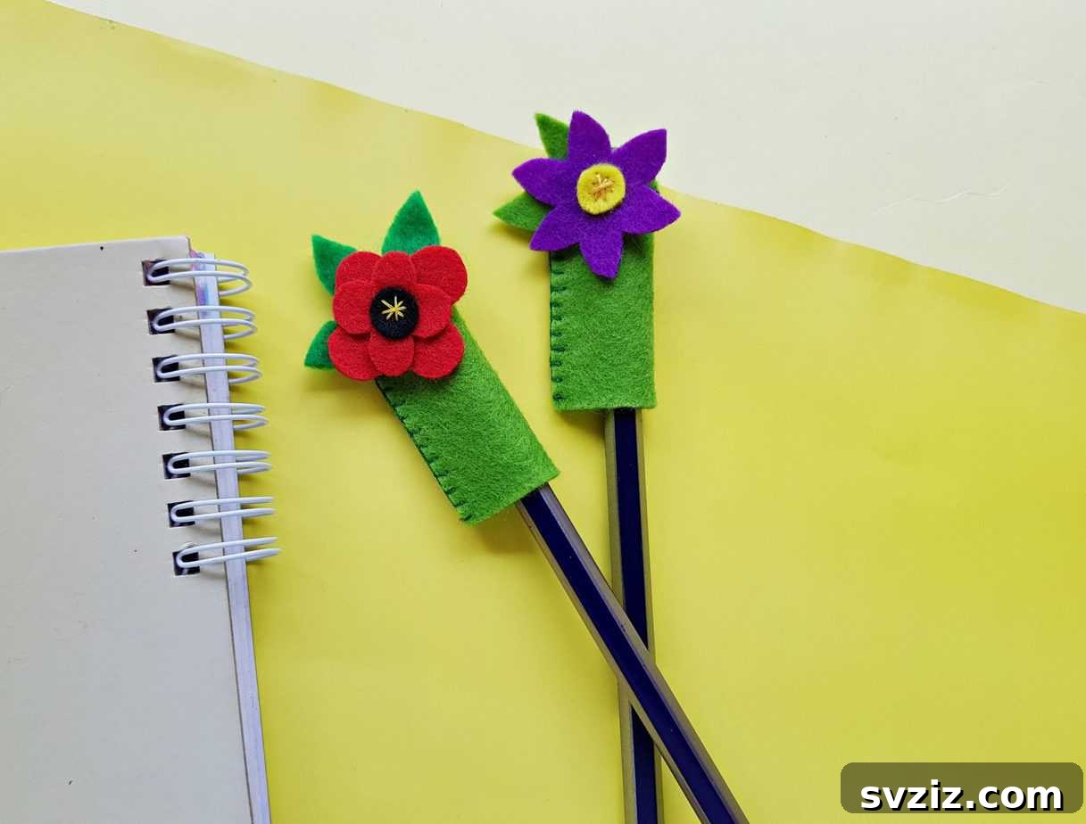Flower Pencil Tops