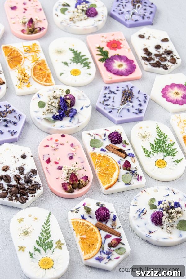 Scented Wax Sachets made with soy wax, botanicals, and essential oils