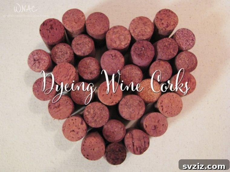 Dyed Wine Corks for creative craft projects