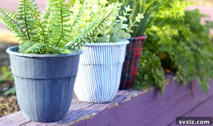 Creative Flower Pot Decoration from Upcycled Men's Shirts